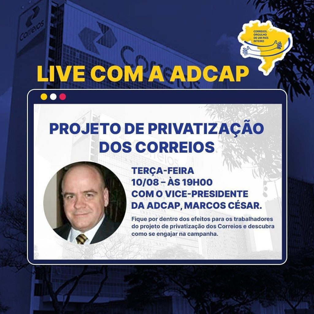 Live com Marcos Cesar – vice-presidente da ADCAP Nacional – HOJE