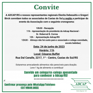 Leia mais sobre o artigo Convite Adcap/RS em Caxias do Sul