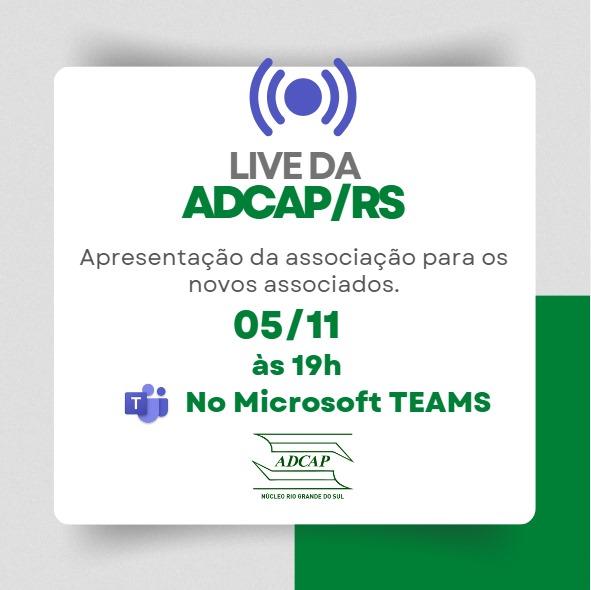 No momento, você está visualizando Live da Adcap/RS!