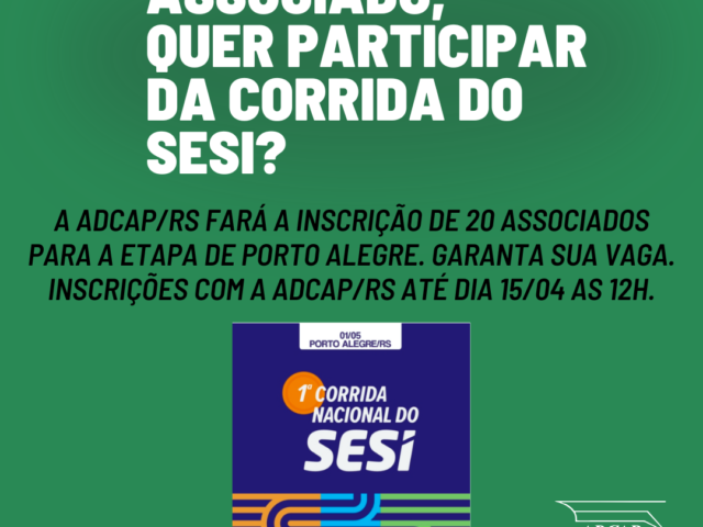 Corrida do SESI – Adcap/RS patrocinará 20 associados!